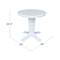 International Concepts 30 in. Solid Wood Round Top Pedestal Dining Table - 29.9 in. High, White K08-30RT-23B - alternate 3